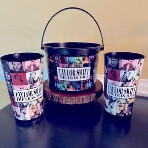 Taylor Swift Eras Tour popcorn bucket and two cup set